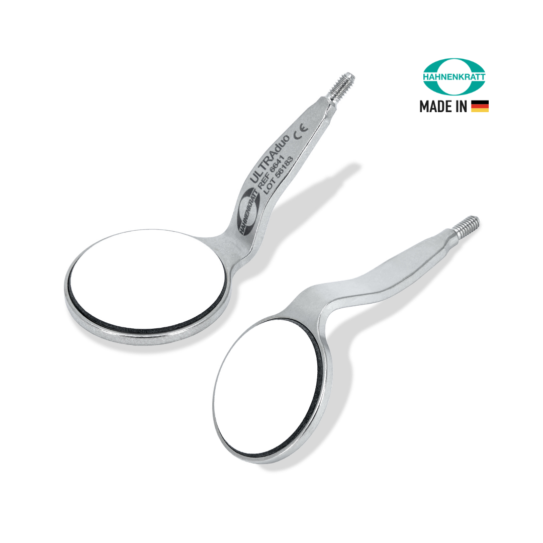 Espejo Bucal Doble N. 5 Ultra Brillo ULTRAduo FS 6641 Hahnenkratt